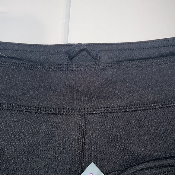 Athlete tennis skirt 8 black reflective shorts mini elastic waist pockets - Picture 11 of 14